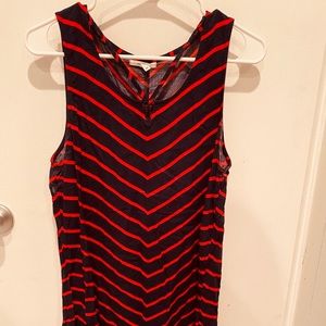 Navy blue and red striped Maurice’s dress